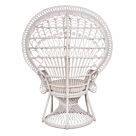 ΠΟΛΥΘΡΟΝΑ RATTAN ΣΕ ΛΕΥΚΟ-ΜΑΞΙΛΑΡΙ ΛΕΥΚΟ 114x72x150Yεκ.