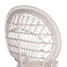 ΠΟΛΥΘΡΟΝΑ RATTAN ΣΕ ΛΕΥΚΟ-ΜΑΞΙΛΑΡΙ ΛΕΥΚΟ 114x72x150Yεκ.