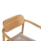 ΠΟΛΥΘΡΟΝΑ ΞΥΛΟ TEAK ΦΥΣΙΚΟ & ΜΠΕΖ ΣΧΟΙΝΙ 55x54x80Yεκ.