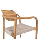 ΠΟΛΥΘΡΟΝΑ ΞΥΛΟ TEAK ΦΥΣΙΚΟ & ΜΠΕΖ ΣΧΟΙΝΙ 55x54x80Yεκ.