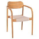 ΠΟΛΥΘΡΟΝΑ ΞΥΛΟ TEAK ΦΥΣΙΚΟ & ΜΠΕΖ ΣΧΟΙΝΙ 55x54x80Yεκ.