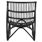 ΠΟΛΥΘΡΟΝΑ ΡΑΒΔΟΙ RATTAN ΣΕ ΜΑΥΡΟ 56,5x73,5x79,5Υ εκ.