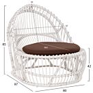 ΠΟΛΥΘΡΟΝΑ RATTAN ΛΕΥΚΟ ΜΕ ΚΑΦΕ ΜΑΞΙΛΑΡΙ 80x97x85Υεκ.