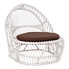 ΠΟΛΥΘΡΟΝΑ RATTAN ΛΕΥΚΟ ΜΕ ΚΑΦΕ ΜΑΞΙΛΑΡΙ 80x97x85Υεκ.