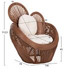 ΠΟΛΥΘΡΟΝΑ RATTAN ΚΑΦΕ-ΜΑΞΙΛΑΡΙΑ ΕΚΡΟΥ 100x74x112,5Υεκ.
