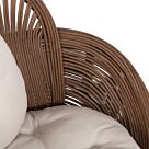ΠΟΛΥΘΡΟΝΑ RATTAN ΚΑΦΕ-ΜΑΞΙΛΑΡΙΑ ΕΚΡΟΥ 100x74x112,5Υεκ.