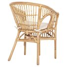 ΠΟΛΥΘΡΟΝΑ RATTAN ΣΕ ΦΥΣΙΚΟ-ΛΕΥΚΟ ΜΑΞΙΛΑΡΙ 59x61x80Υεκ.
