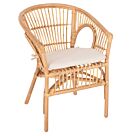 ΠΟΛΥΘΡΟΝΑ RATTAN ΣΕ ΦΥΣΙΚΟ-ΛΕΥΚΟ ΜΑΞΙΛΑΡΙ 59x61x80Υεκ.
