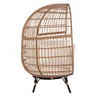 ΠΟΛΥΘΡΟΝΑ ΦΩΛΙΑ ALLEGRA ΜΕ WICKER ΣΕ ΜΠΕΖ ΑΠΟΧΡΩΣΗ 110x85x148 εκ.