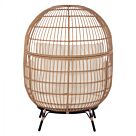 ΠΟΛΥΘΡΟΝΑ ΦΩΛΙΑ ALLEGRA ΜΕ WICKER ΣΕ ΜΠΕΖ ΑΠΟΧΡΩΣΗ 110x85x148 εκ.