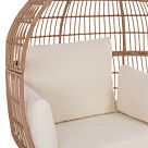 ΠΟΛΥΘΡΟΝΑ ΦΩΛΙΑ ALLEGRA ΜΕ WICKER ΣΕ ΜΠΕΖ ΑΠΟΧΡΩΣΗ 110x85x148 εκ.