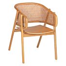 ΠΟΛΥΘΡΟΝΑ KENLEE FB99872 ΦΡΑΞΙΝΟΣ ΚΑΙ ΦΥΣΙΚΟ RATTAN RATTAN ΣΕ ΦΥΣΙΚΟ 57,5x55x81Yεκ.