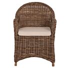 ΠΟΛΥΘΡΟΝΑ ΜΕ ΕΚΡΟΥ ΜΑΞΙΛΑΡΙ ΚΑΦΕ RATTAN 63x65x87Υεκ.