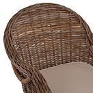 ΠΟΛΥΘΡΟΝΑ ΜΕ ΕΚΡΟΥ ΜΑΞΙΛΑΡΙ ΚΑΦΕ RATTAN 63x65x87Υεκ.