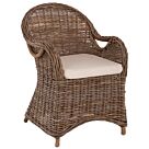 ΠΟΛΥΘΡΟΝΑ ΜΕ ΕΚΡΟΥ ΜΑΞΙΛΑΡΙ ΚΑΦΕ RATTAN 63x65x87Υεκ.