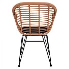 ΠΟΛΥΘΡΟΝΑ ΜΕ ΜΑΞΙΛΑΡΙ ΜΕΤΑΛΛΙΚΗ ΜΕ WICKER ΜΠΕΖ 57,5x59x81Υ εκ.