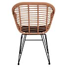 ΠΟΛΥΘΡΟΝΑ ΜΕ ΜΑΞΙΛΑΡΙ ΜΕΤΑΛΛΙΚΗ ΜΕ WICKER ΜΠΕΖ 57,5x60x82Υ εκ.