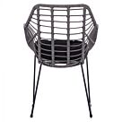 ΠΟΛΥΘΡΟΝΑ RADIA ΓΚΡΙ ΑΝΟΙΧΤΟ WICKER ΜΕ ΜΕΤΑΛΛΙΚΟ ΜΑΣΙΦ ΣΚΕΛΕΤΟ 60x62x84Υ εκ.