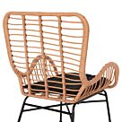ΠΟΛΥΘΡΟΝΑ ΣΤΥΛ ΜΠΕΡΖΕΡΑΣ P.E.RATTAN ΜΠΕΖ-ΜΑΥΡΟ ΜΕΤΑΛΛΟ 66x59x90Υεκ.