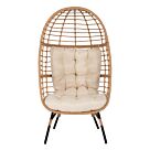 ΠΟΛΥΘΡΟΝΑ Τ.ΦΩΛΙΑ RATTAN ΜΕΤΑΛ. ΠΟΔΙΑ ΜΑΥΡΑ 77x72x148 εκ.