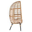 ΠΟΛΥΘΡΟΝΑ Τ.ΦΩΛΙΑ RATTAN ΜΕΤΑΛ. ΠΟΔΙΑ ΜΑΥΡΑ 77x72x148 εκ.