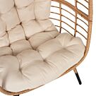 ΠΟΛΥΘΡΟΝΑ Τ.ΦΩΛΙΑ RATTAN ΜΕΤΑΛ. ΠΟΔΙΑ ΜΑΥΡΑ 77x72x148 εκ.
