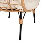 ΠΟΛΥΘΡΟΝΑ Τ.ΦΩΛΙΑ RATTAN ΜΕΤΑΛ. ΠΟΔΙΑ ΜΑΥΡΑ 77x72x148 εκ.