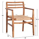 ΠΟΛΥΘΡΟΝΑ ΤΡΑΠΕΖΑΡΙΑΣ ΞΥΛΟ TEAK-ΣΧΟΙΝΙ VIRO 58x56x80Υεκ.