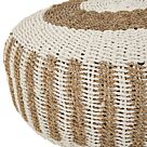 ΠΟΥΦ ΣΚΑΜΠΟ SEAGRASS ΣΕ ΦΥΣΙΚΟ-ΛΕΥΚΟ ΧΡΩΜΑ Φ60x35Yεκ.