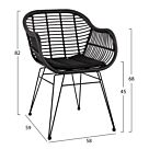 ΣΕΤ 5ΤΜΧ WICKER ΜΕ ΤΡΑΠΕΖΙ 140X80Χ78Υ ΜΠΕΖ & ΜΑΥΡΟ ΧΡΩΜΑ