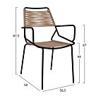 ΣΕΤ 5ΤΜΧ WICKER ΜΕ ΤΡΑΠΕΖΙ 140X80Χ78Υ ΜΠΕΖ & ΜΑΥΡΟ ΧΡΩΜΑ