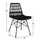 ΣΕΤ 7ΤΜΧ WICKER ΜΕ ΤΡΑΠΕΖΙ 160X90X78Υ ΜΠΕΖ & ΜΑΥΡΟ ΧΡΩΜΑ