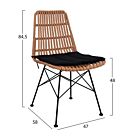 ΣΕΤ 7ΤΜΧ WICKER ΜΕ ΤΡΑΠΕΖΙ 160X90X78Υ ΜΠΕΖ & ΜΑΥΡΟ ΧΡΩΜΑ