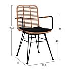 ΣΕΤ 7ΤΜΧ WICKER ΜΕ ΤΡΑΠΕΖΙ 160X90X78Υ ΜΠΕΖ & ΜΑΥΡΟ ΧΡΩΜΑ