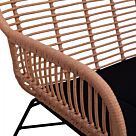 ΣΕΤ ΣΑΛΟΝΙ 4ΤΜΧ ΜΕΤΑΛΛΟ & WICKER ΣΕ ΜΠΕΖ ΧΡΩΜΑ