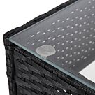 ΣΕΤ ΣΑΛΟΝΙ 4ΤΜΧ  ΣΥΝΘ.RATTAN ΜΑΥΡΟ-ΚΑΠΟΥΤΣΙΝΟ ΜΑΞΙΛΑΡΙΑ