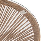 ΤΡΑΠΕΖΙ ΒΟΗΘΗΤΙΚΟ ALLEGRA ΜΕΤΑΛΛΟ ΛΕΥΚΟ ME TWISTED WICKER ΦΥΣΙΚΟ Φ47Χ45Υεκ.