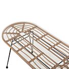 ΤΡΑΠΕΖΙ ΟΒΑΛ ΧΑΜΗΛΟ ΜΠΕΖ WICKER-ΜΑΥΡΟ ΜΕΤΑΛΛΟ 100x45x51,5Υεκ.