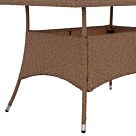 ΤΡΑΠΕΖΙ ΜΕΤΑΛΛΙΚΟ RATTAN ΜΠΕΖ ΚΑΦΕ 120x70x75Υ εκ.