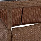 ΤΡΑΠΕΖΙ ΜΕΤΑΛΛΙΚΟ RATTAN ΜΠΕΖ ΚΑΦΕ 120x70x75Υ εκ.
