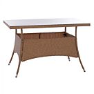ΤΡΑΠΕΖΙ ΜΕΤΑΛΛΙΚΟ RATTAN ΜΠΕΖ ΚΑΦΕ 120x70x75Υ εκ.