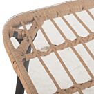 ΤΡΑΠΕΖΙ ΟΡΘΟΓΩΝΙΟ ΜΕΤΑΛ.ΜΑΥΡΟ-P.E. RATTAN ΦΥΣΙΚΟ 139,5x79,5x73Υεκ.