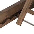 ΞΑΠΛΩΣΤΡΑ ΞΥΛΟ ΟΞΙΑΣ ΣΕ ΚΑΡΥΔΙ-ΓΚΡΙ TEXTILENE 204x65x31,5-92,5Υεκ.