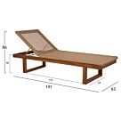 ΞΑΠΛΩΣΤΡΑ TEAK ΞΥΛΟ ΚΑΙ ΣΧΟΙΝΙ VIRO ΣΕ ΠΛΕΞΗ WICKER 191x65x86Yεκ.