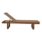 ΞΑΠΛΩΣΤΡΑ TEAK ΞΥΛΟ ΚΑΙ ΣΧΟΙΝΙ VIRO ΣΕ ΠΛΕΞΗ WICKER 191x65x86Yεκ.