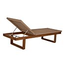 ΞΑΠΛΩΣΤΡΑ TEAK ΞΥΛΟ ΚΑΙ ΣΧΟΙΝΙ VIRO ΣΕ ΠΛΕΞΗ WICKER 191x65x86Yεκ.