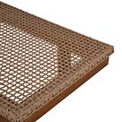 ΞΑΠΛΩΣΤΡΑ TEAK ΞΥΛΟ ΚΑΙ ΣΧΟΙΝΙ VIRO ΣΕ ΠΛΕΞΗ WICKER 191x65x86Yεκ.