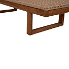 ΞΑΠΛΩΣΤΡΑ TEAK ΞΥΛΟ ΚΑΙ ΣΧΟΙΝΙ VIRO ΣΕ ΠΛΕΞΗ WICKER 191x65x86Yεκ.