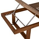 ΞΑΠΛΩΣΤΡΑ TEAK ΞΥΛΟ ΚΑΙ ΣΧΟΙΝΙ VIRO ΣΕ ΠΛΕΞΗ WICKER 191x65x86Yεκ.