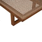 ΞΑΠΛΩΣΤΡΑ TEAK ΞΥΛΟ ΚΑΙ ΣΧΟΙΝΙ VIRO ΣΕ ΠΛΕΞΗ WICKER 191x65x86Yεκ.